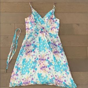 Yumi Kim Floral Silk Spaghetti Strap Dress